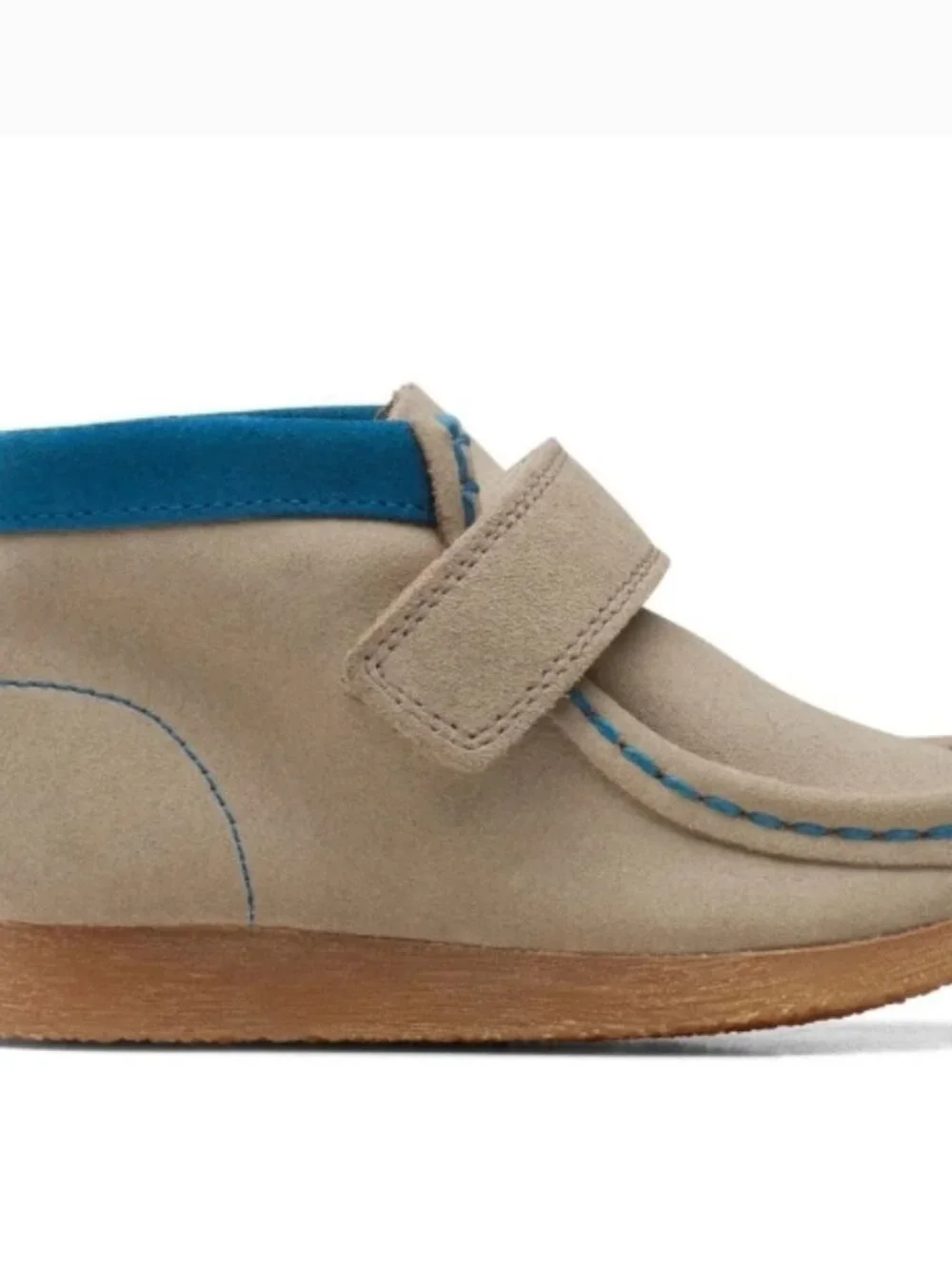 NWT CLARKS Wallabee Bootie Kid Sand Comb Suede LEATHER Boots